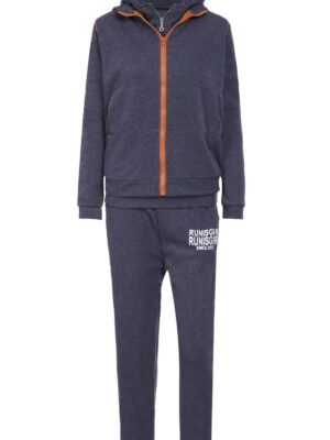 Active Graphic Hoodie and Flocking Waistcoat and Pants
