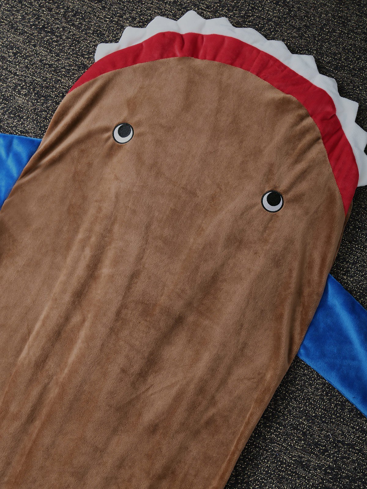 Cartoon Shark Shape Velvet Throw Blanket