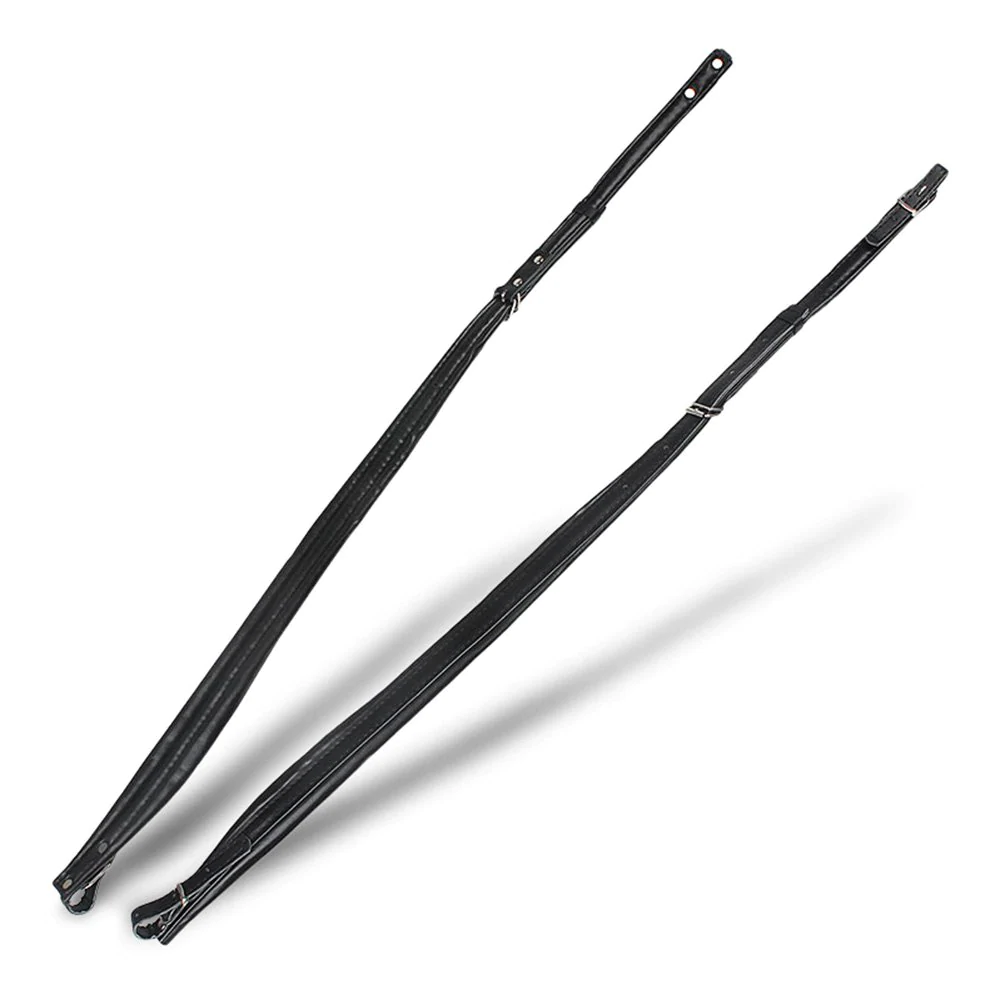 Portable 1 Pair Black Accordion Shoulder Strap Thick Leather Bel