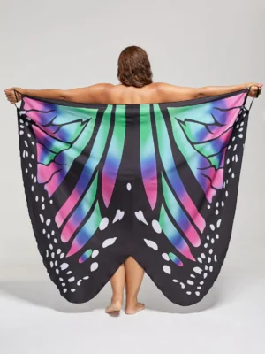 Plus Size Butterfly Wrap Cover Up Dress