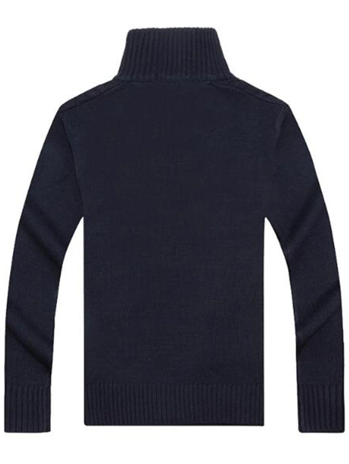 Cable Knit High Neck Sweater Cardigan