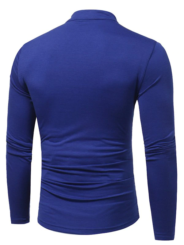 Color Block Lace Up Long Sleeve T-shirt