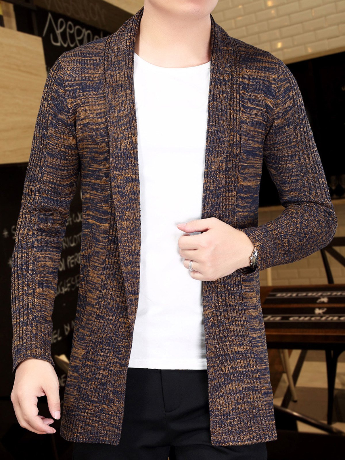 Open Front Long Cardigan