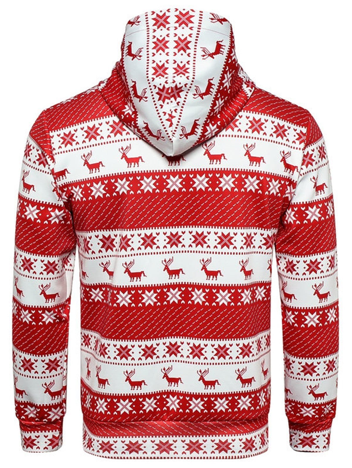 Elk Snowflake 3D Print Christmas Hoodie