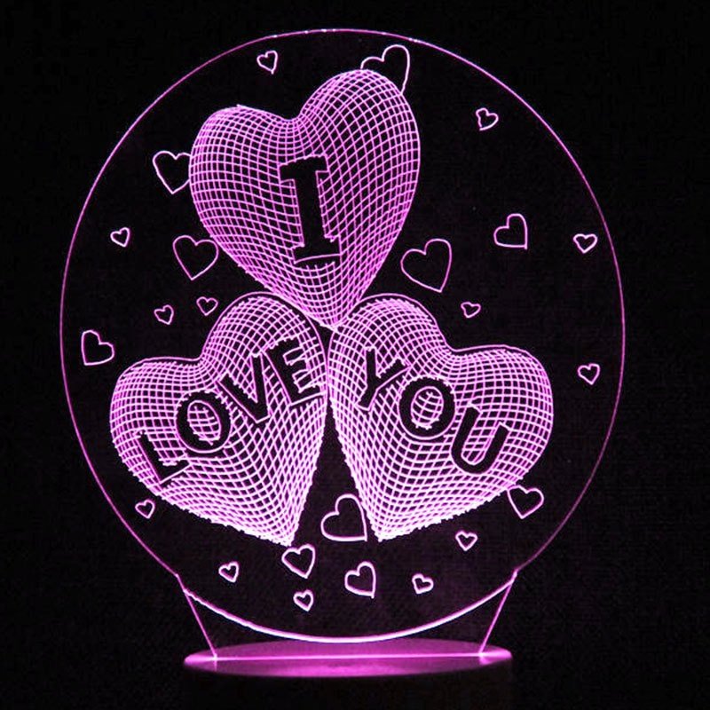 Mother's Day Love's Confession Colors Changing LED Night Light