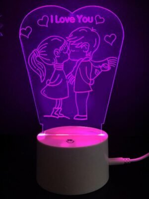 Valentine's Day Love Kiss Colors Changing LED Night Light