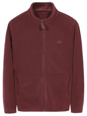 Full Zip Embroidery Detail Fleece Jacket