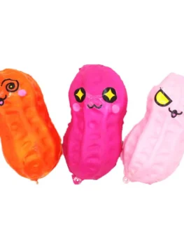 PU Expression Peanut Style Squishy Toy for Entertainment 3pcs