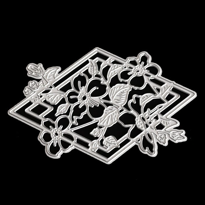 Diamond Flower Pattern Embossing Cutting Dies for DIY Scrapbook
