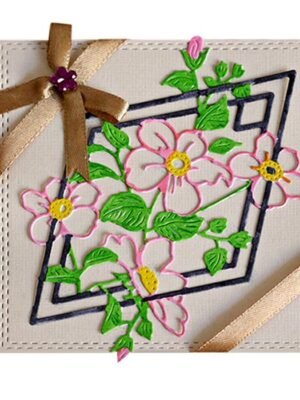 Diamond Flower Pattern Embossing Cutting Dies for DIY Scrapbook