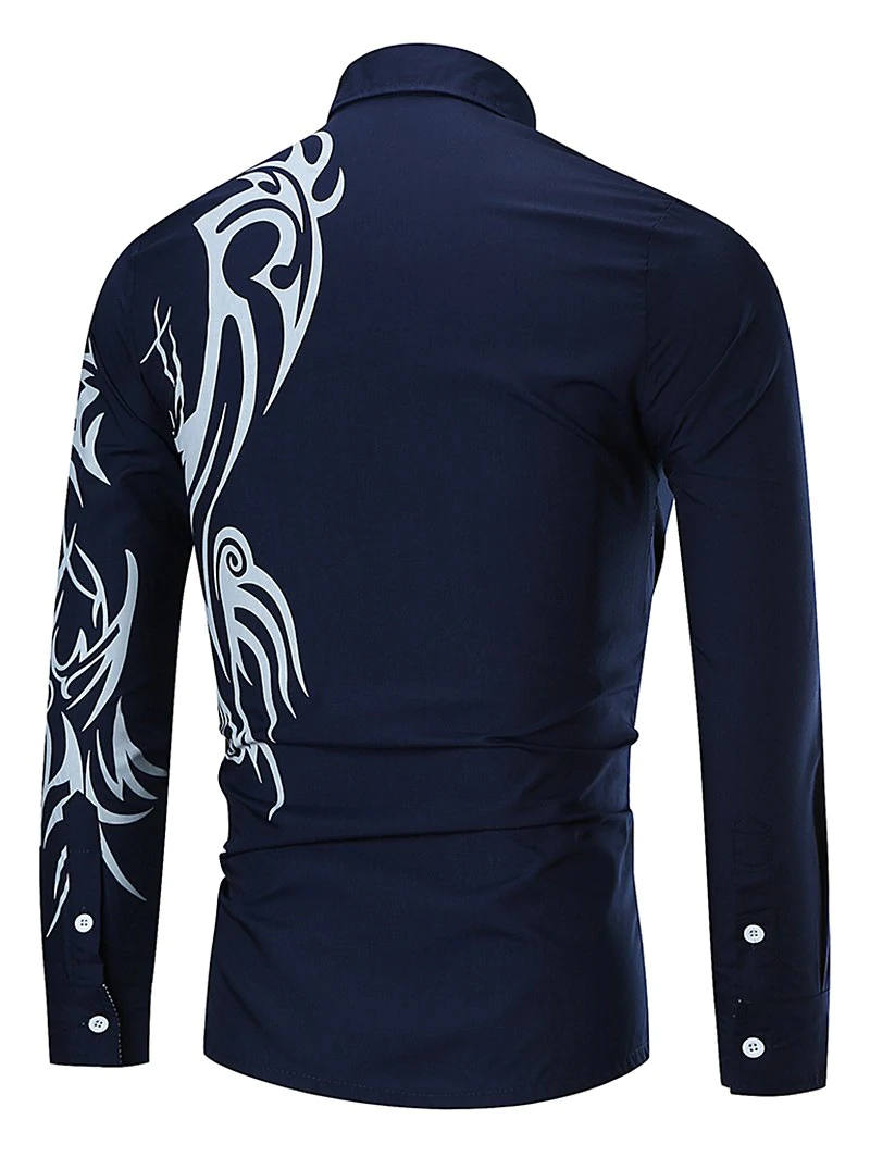 Dragon Print Button Up Shirt