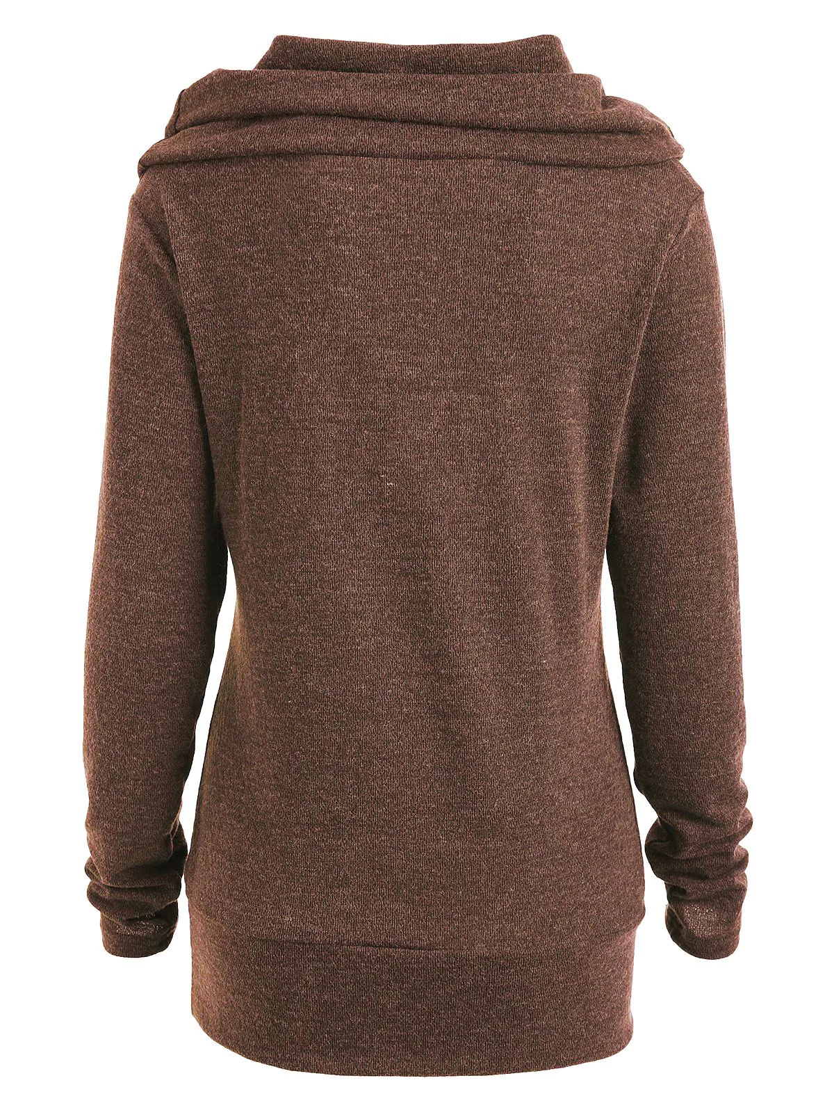 Cowl Neck Elk Deer Print Sweatshirt