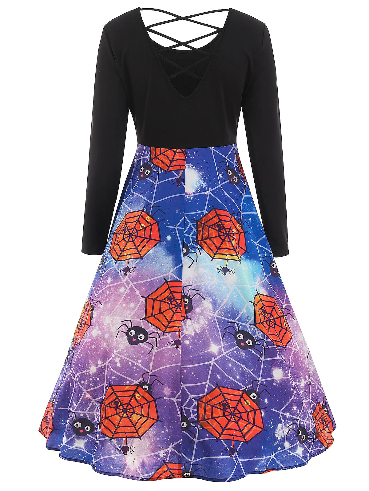Halloween Print Criss-cross Dress