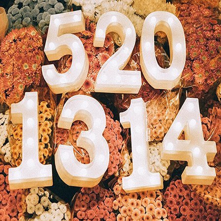 LED Night Light 26 Alphabet Letters Numbers DIY Combination 1pc