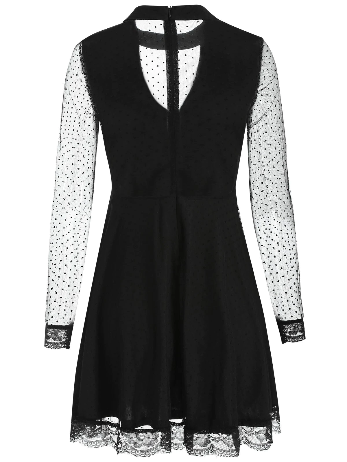 See Thru Mesh Skater Dress