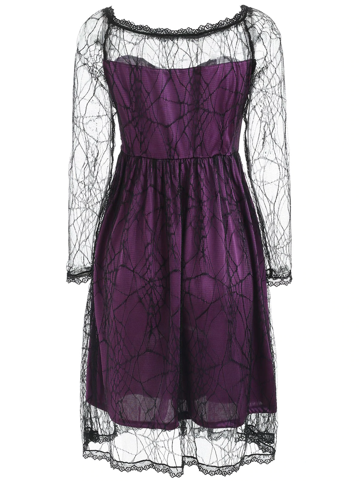 Halloween Spider Web Lace Dress
