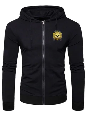 Halloween Skulls Pattern Casual Hoodie