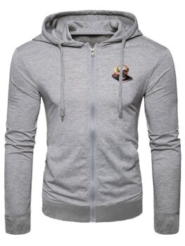 Halloween Candle Skull Pattern Pockets Hoodie