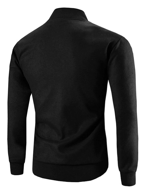 Zip Up Panel Baseball Jacket