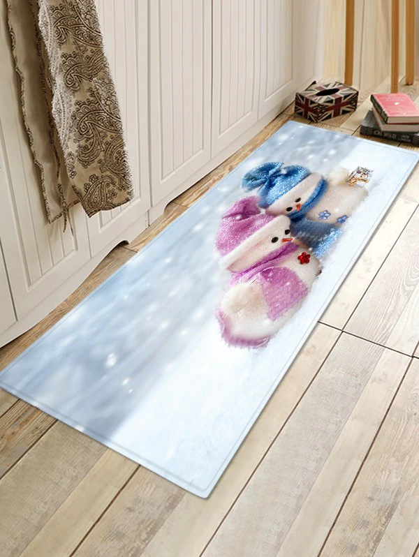 Christmas Snowman Lover Pattern Anti-skid Area Rug