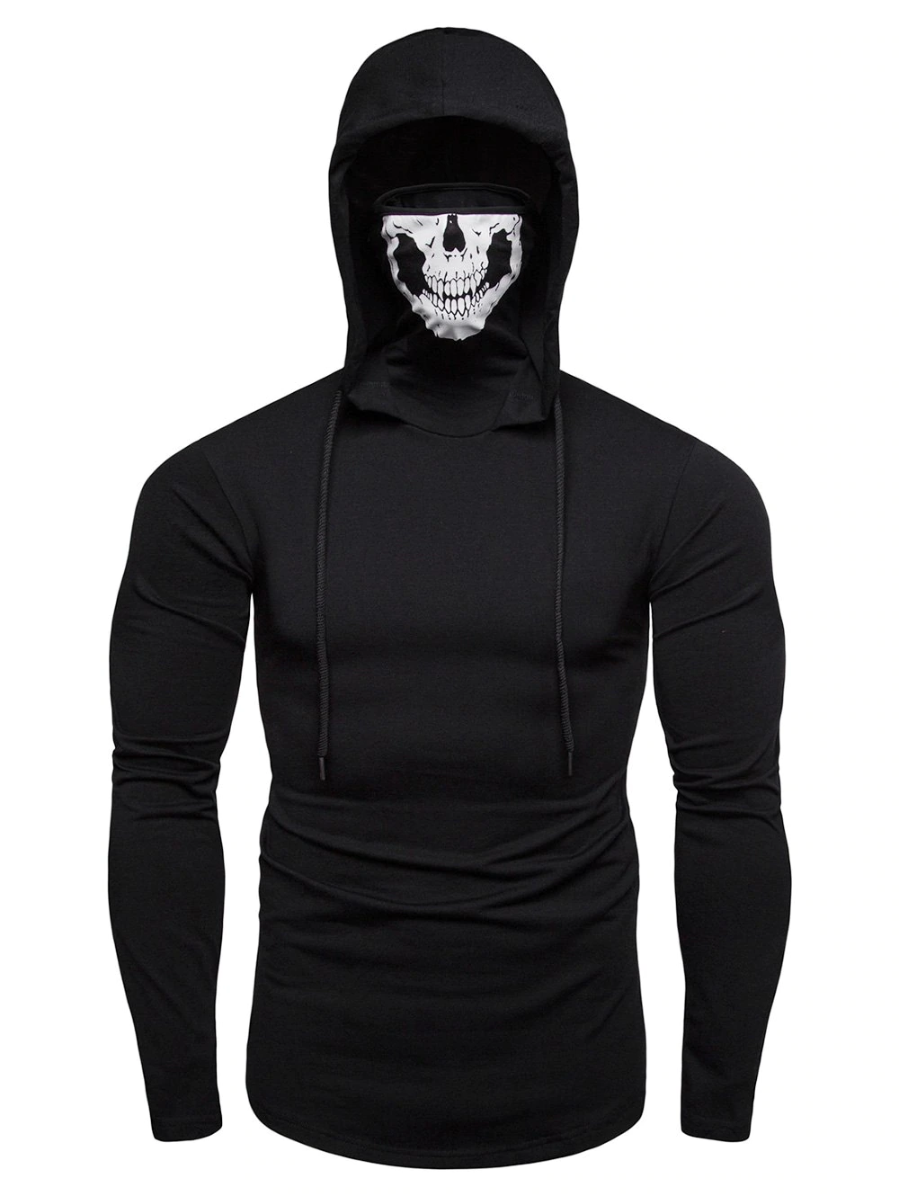 Fashion Drawstring Scare Mask Hoodie for Man