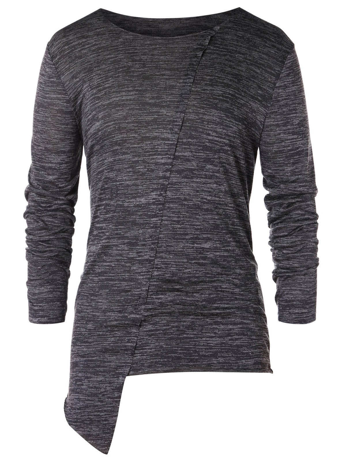 Asymmetric Space Dye Long Sleeve T-shirt
