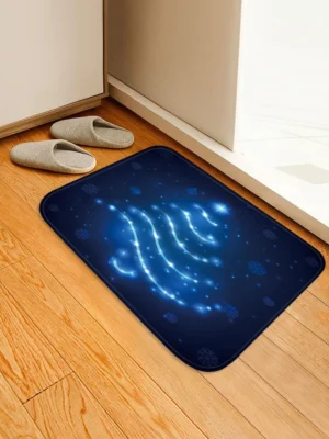 Christmas Tree Snowflake Flannel Floor Mat