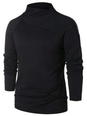 Raglan Sleeve Button Pullover Sweater