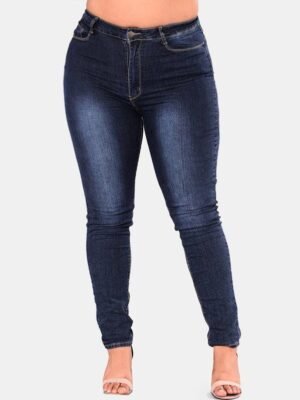 Plus Size High Waisted Skinny Jeans