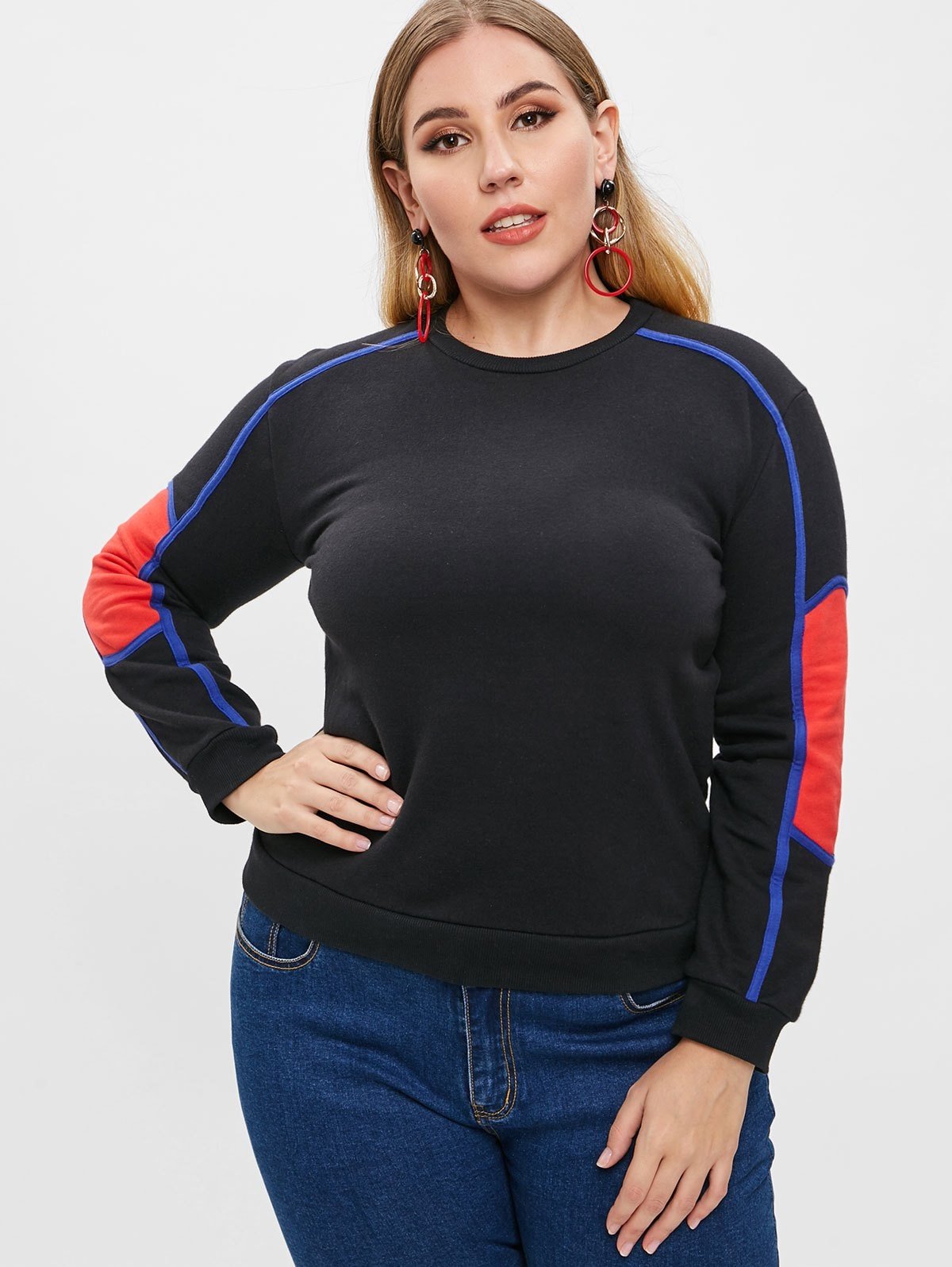 Contrast Trim Sweatshirt