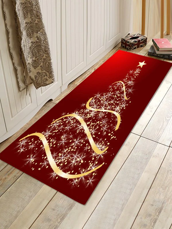 Light Spot Christmas Tree Pattern Floor Rug