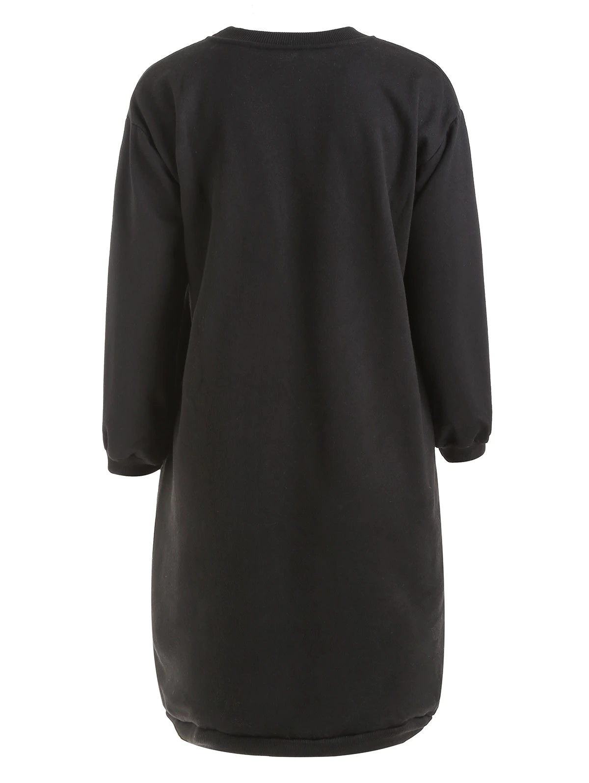 Crew Neck Beaded Cat Print Graphic Sweatshirt