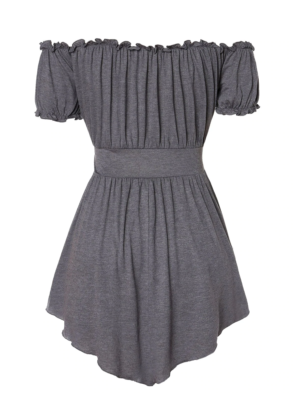 Plus Size Lace Insert Off The Shoulder T Shirt