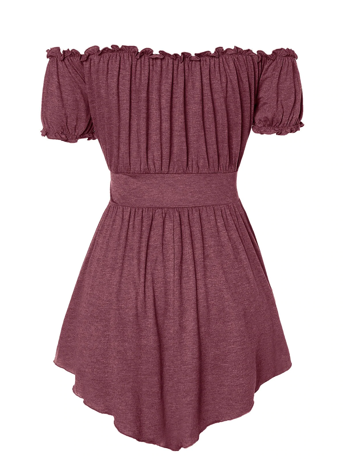 Applique Off The Shoulder Asymmetric Tee