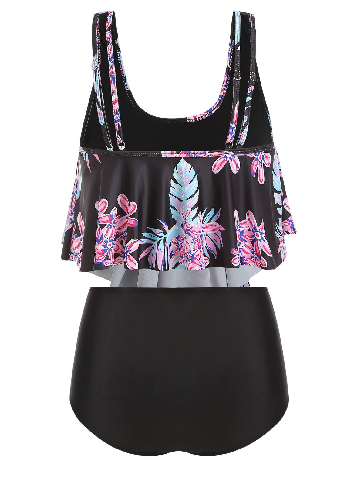 Floral Print Plus Size High Waist Tankini Set
