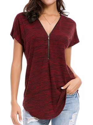 Space Dye Half Zip Tee