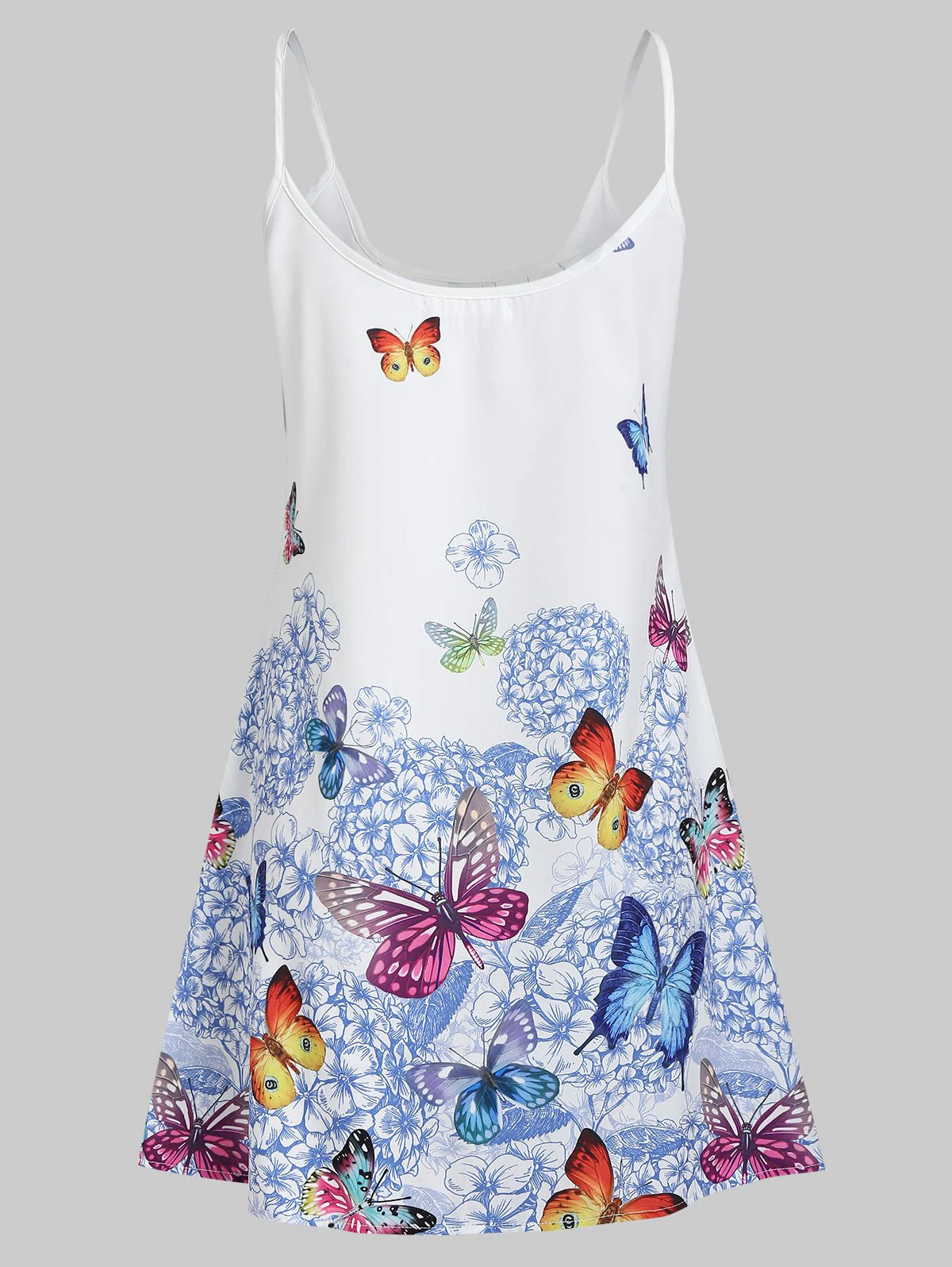 Cami Butterfly Flower Tunic Mini Dress