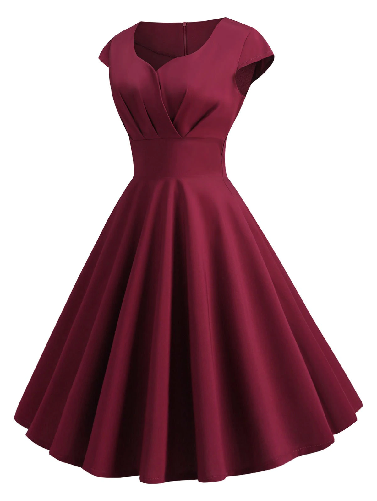 Sweetheart Neck Vintage Rockabilly Style Fit and Flare Dress