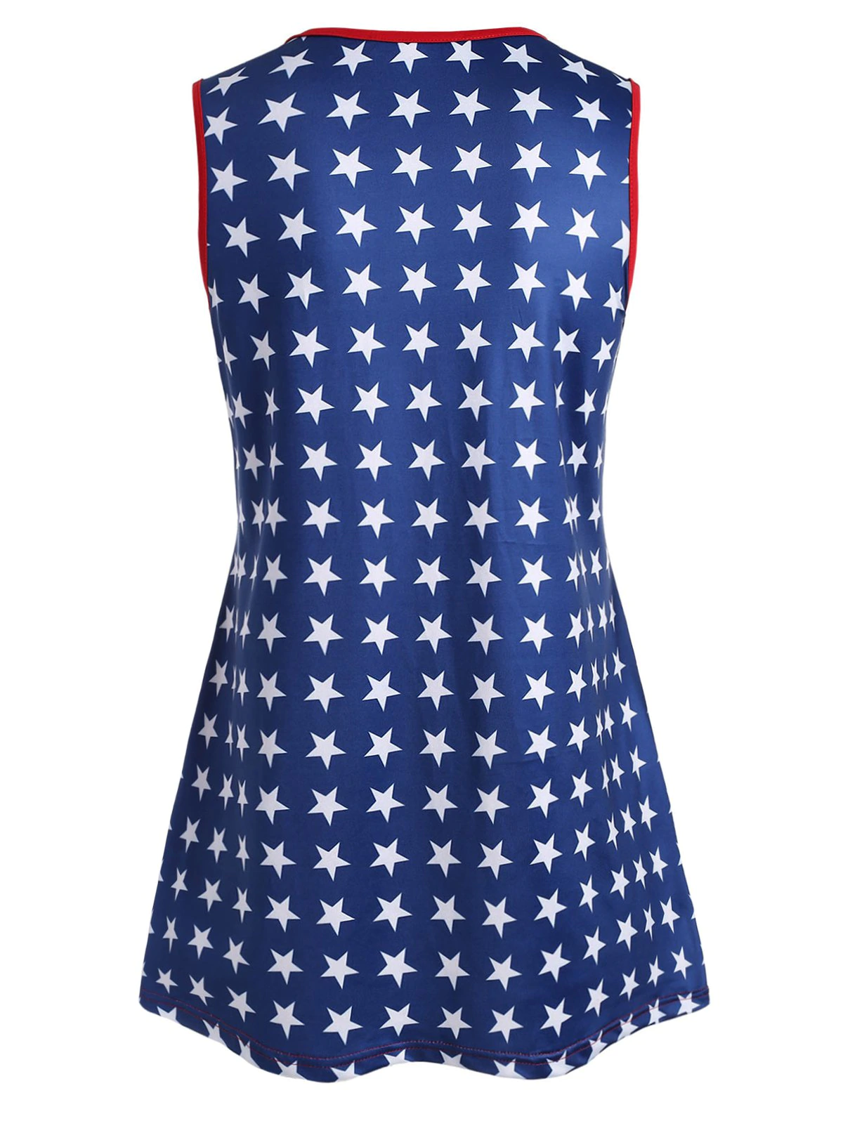 Plus Size Pocket American Flag Print Tank Top