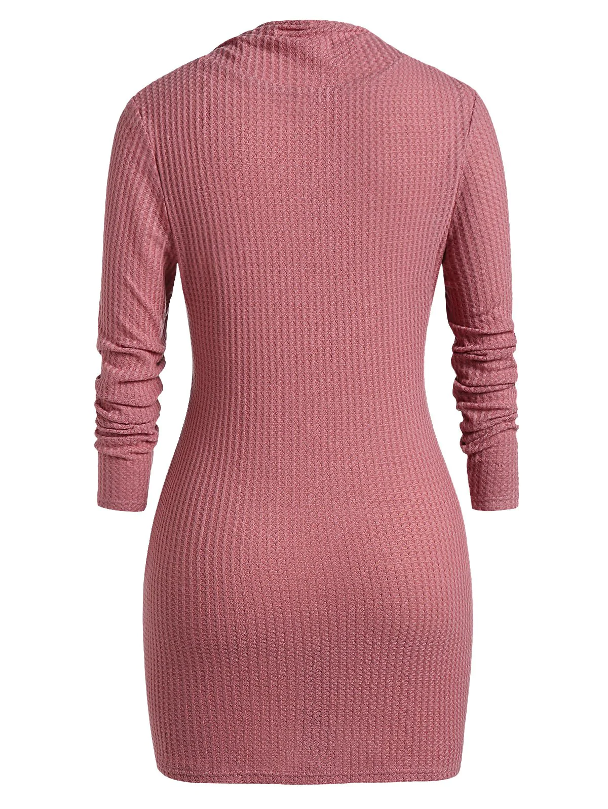 Plus Size Solid Sweetheart Neck Long Sleeve Sweater