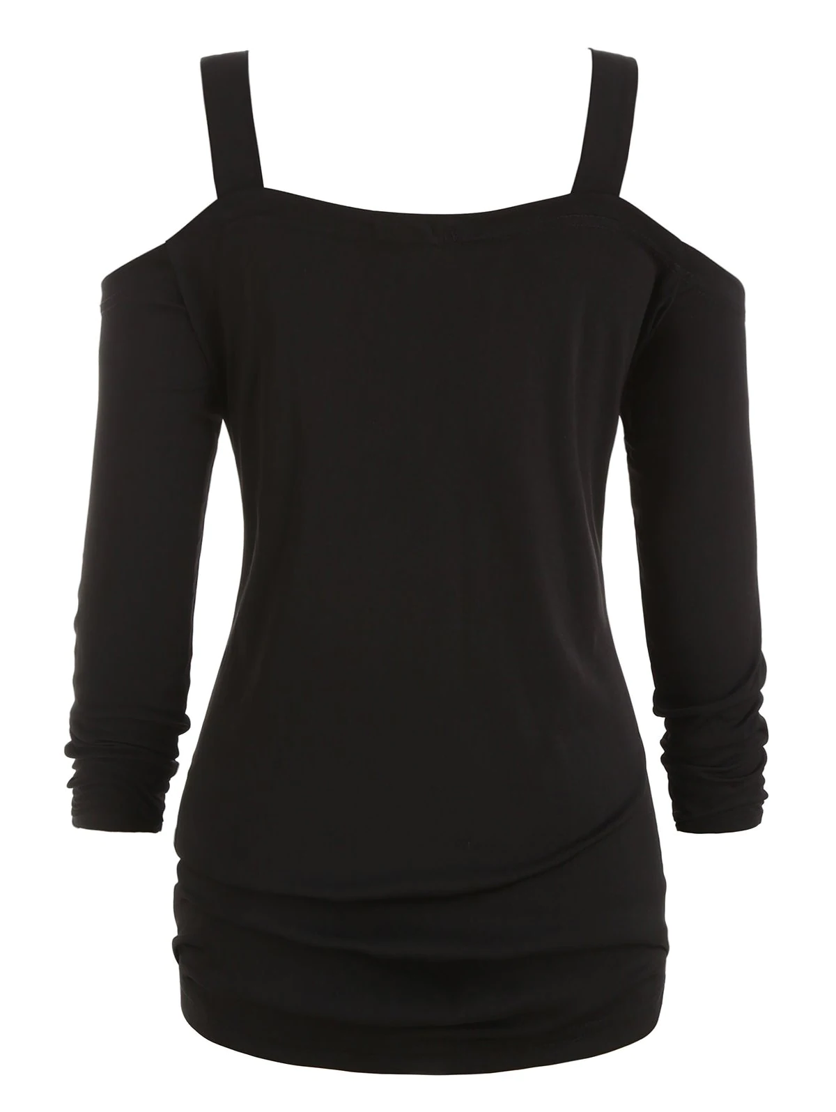 Plus Size Cold Shoulder Pumpkin Letter Print Halloween T Shirt