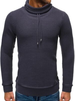 Drawstring Turtleneck Pullover Sweater