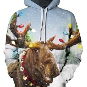 Wapiti Pattern Pocket Hoodie