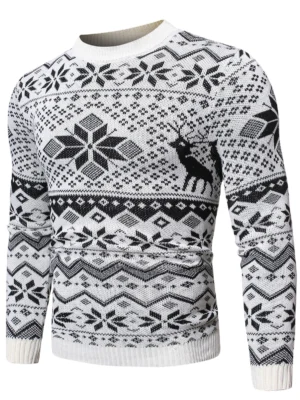 Christmas Rhombus Pattern Pullover Sweater