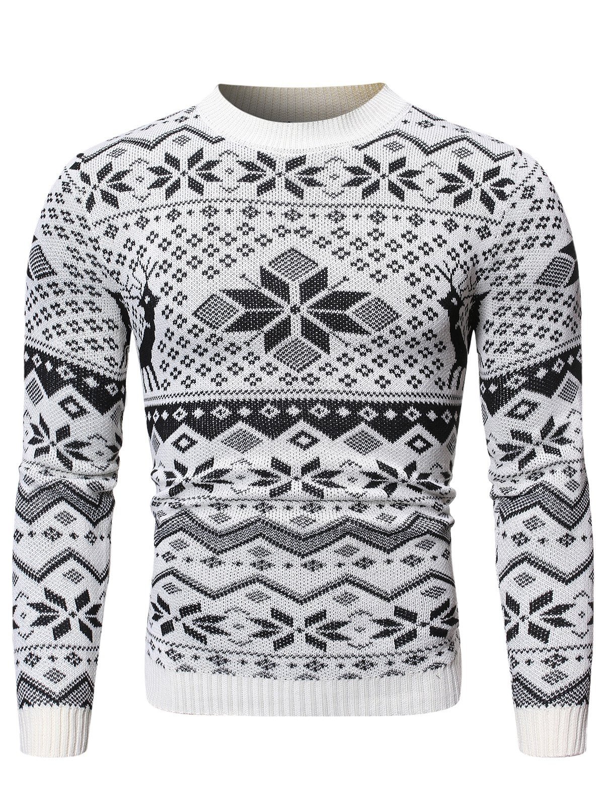 Christmas Rhombus Pattern Pullover Sweater