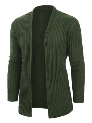 Solid Color Casual Pocket Cardigan