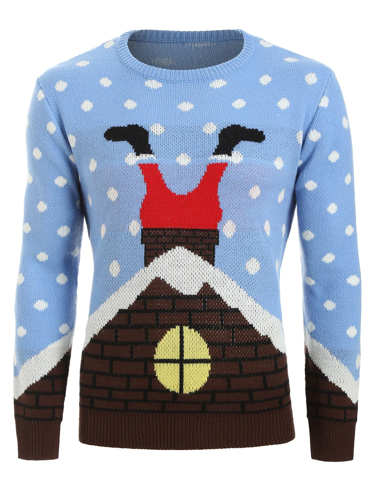 Christmas Santa Claus House Pattern Sweater