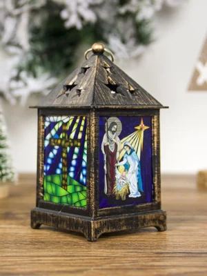 Christmas Tree Hollowed Star Printed Decorative Light
