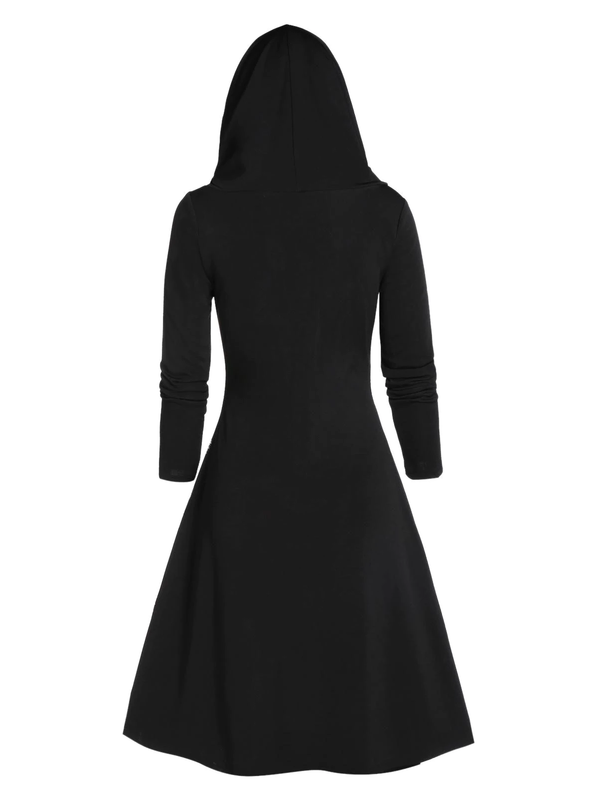 Snowflake Animal Print Hooded A Line Dress