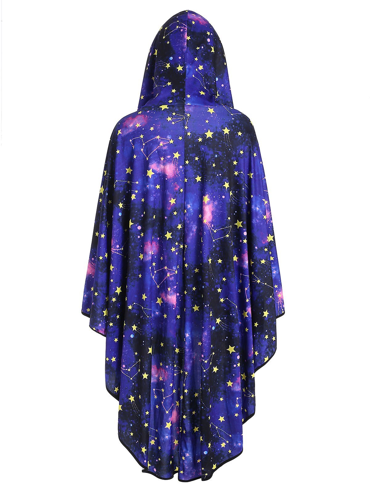 Plus Size Faux Fur 3D Galaxy Print Cloak